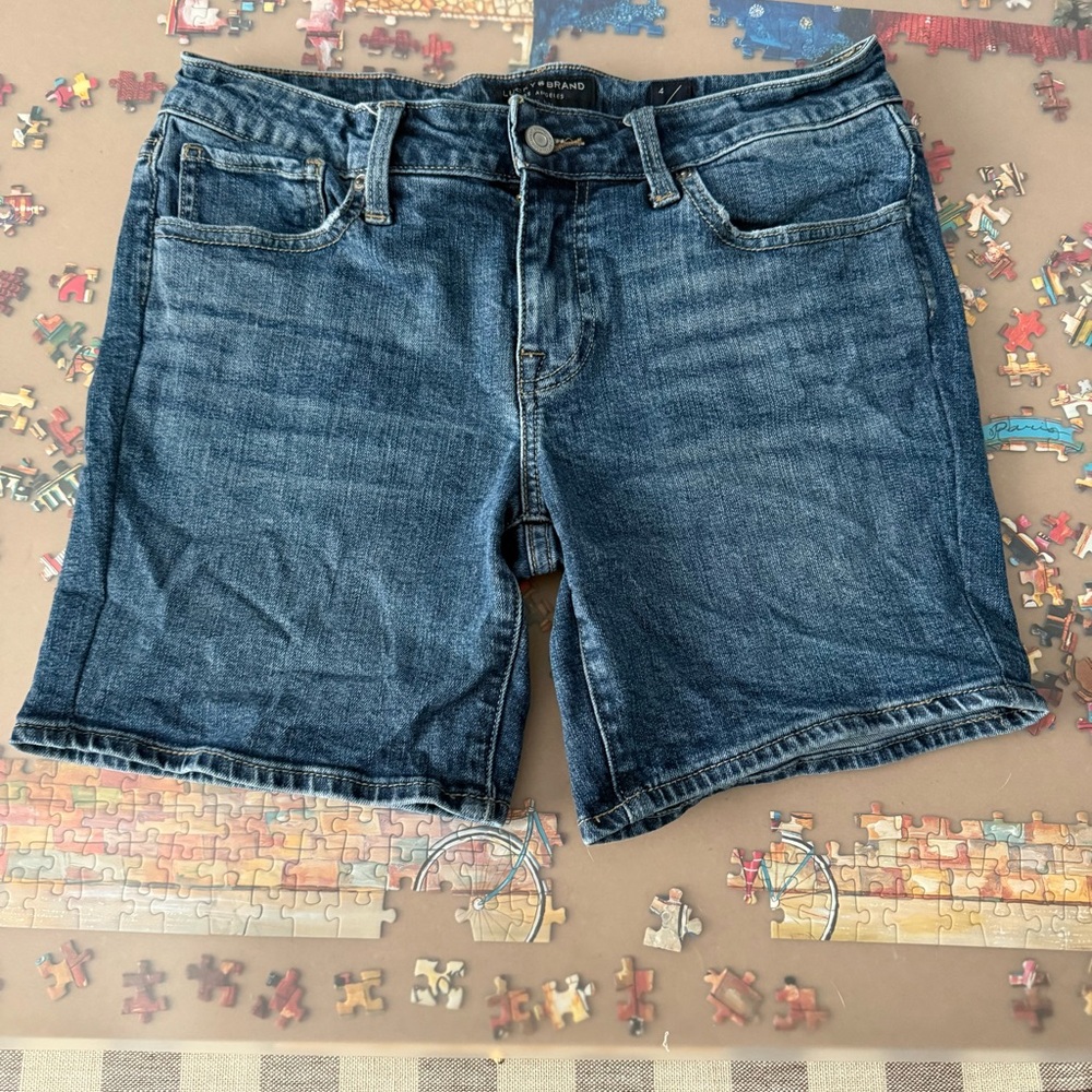 Lucky Brand Women's Dark Blue Denim Jean Shorts